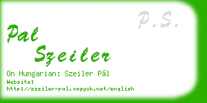pal szeiler business card