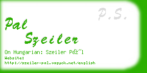 pal szeiler business card